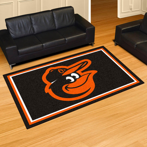 Baltimore Orioles Plush  Rug - 5'x8'