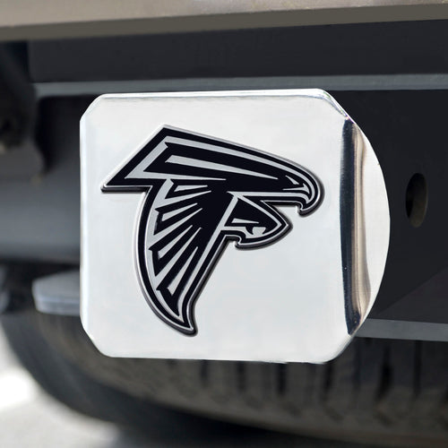 Atlanta Falcons Chrome Emblem on Chrome Hitch Cover 