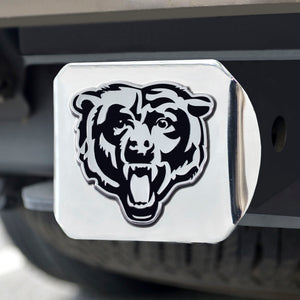 Chicago Bears Chrome Emblem on Chrome Hitch Cover 