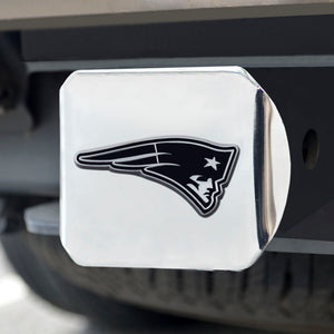 New England Patriots Chrome Emblem on Chrome Hitch Cover 