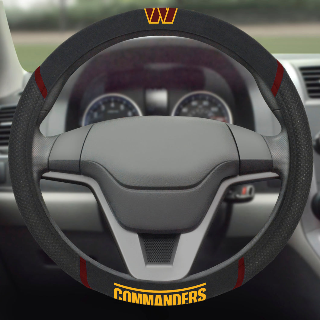washington commanders steering wheel cover