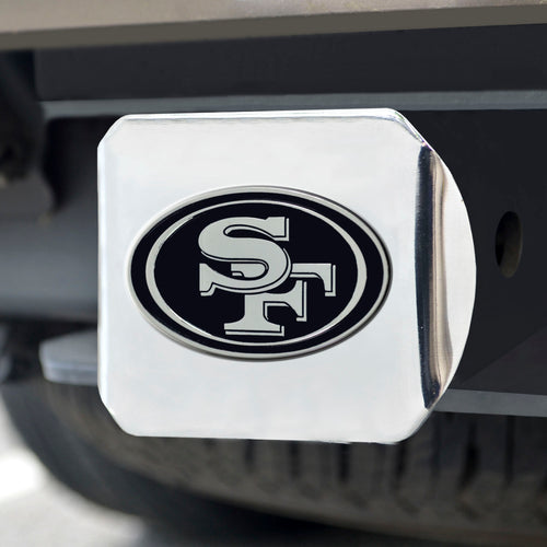 San Francisco 49ers Chrome Emblem on Chrome Hitch Cover 