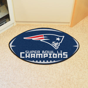New England Patriots SB LI Champions Football Mat - 21"x32"