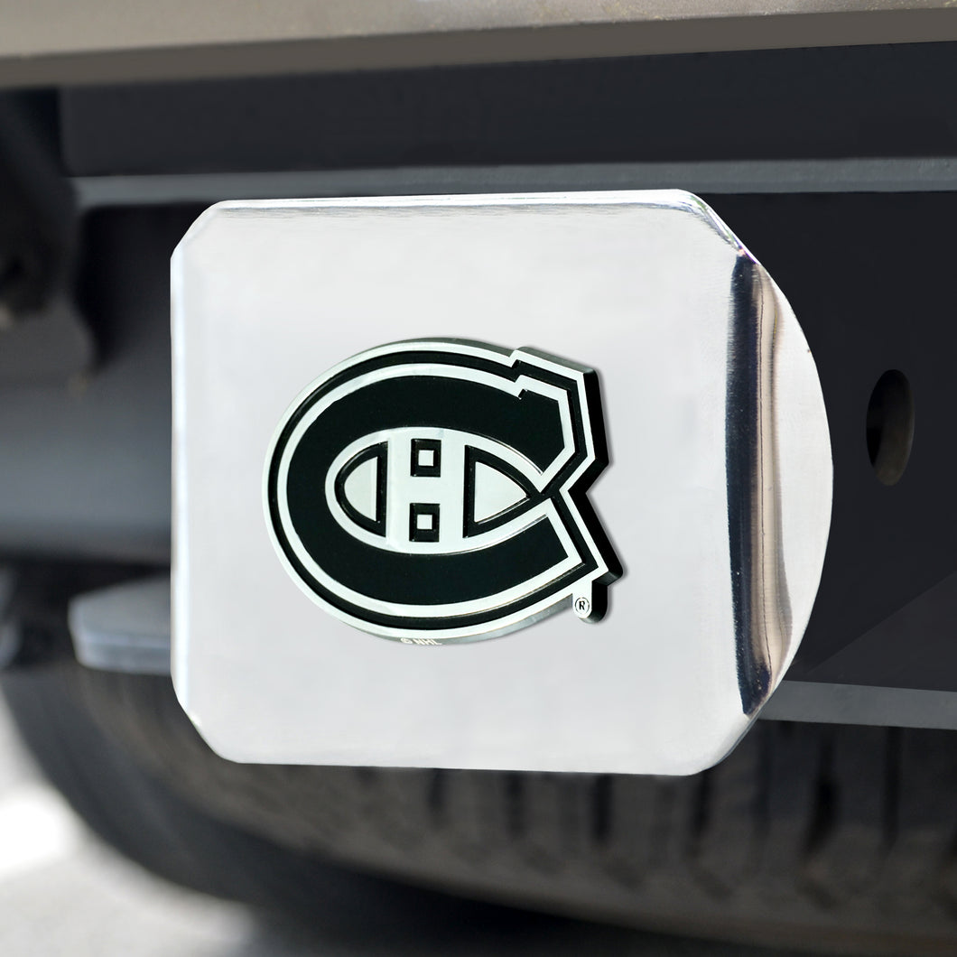 Montreal Canadiens Chrome Emblem On Chrome Hitch Cover