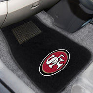 San Francisco 2-Piece Embroidered Car Mat Set - 17"x25.5"