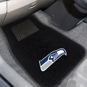 Seattle Seahawks 2-Piece Embroidered Car Mat Set - 17"x25.5"