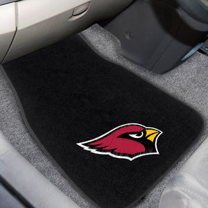 Arizona Cardinals 2-Piece Embroidered Car Mat Set - 17"x25.5"