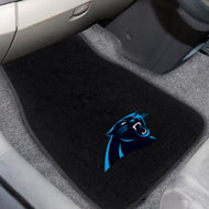 Carolina Panthers  2-Piece Embroidered Car Mat Set - 17"x25.5"