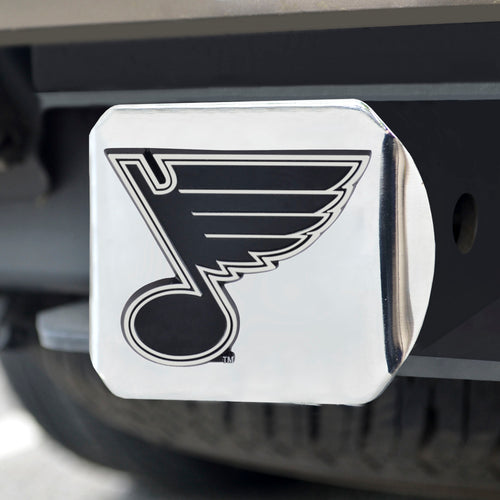 St. Louis Blues Chrome Emblem On Chrome Hitch Cover