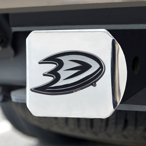 Anaheim Ducks Chrome Emblem On Chrome Hitch Cover