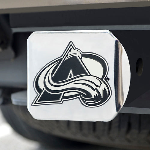 Colorado Avalanche Chrome Emblem On Chrome Hitch Cover