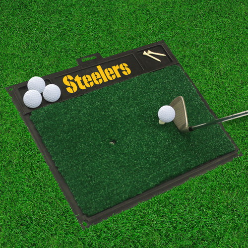 Pittsburgh Steelers Wordmark  Golf Hitting Mat - 20