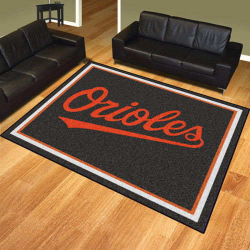 Baltimore Orioles Wordmark Plush  Rug - 8'x10'