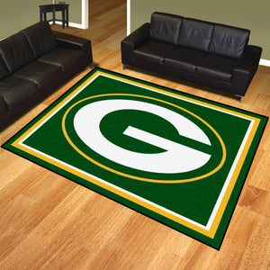 Green Bay Packers Plush Area Rugs -  8'x10'