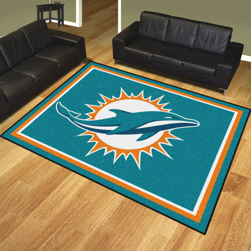 Miami Dolphins Plush Area Rugs -  8'x10'