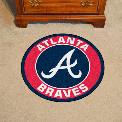 Atlanta Braves Script A Roundel Rug - 27