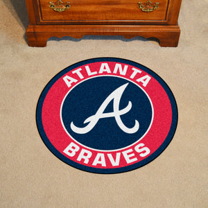 Atlanta Braves Script A Roundel Rug - 27"