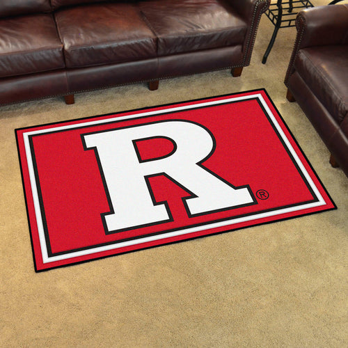 Rutgers Scarlet Knights Plush Rug 4'x6'