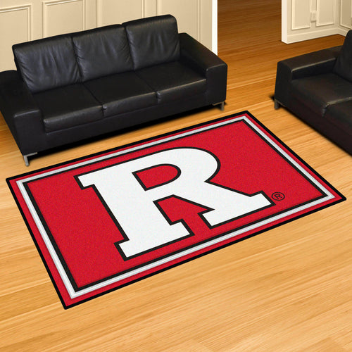 Rutgers Scarlet Knights Plush Rug 5'x8'