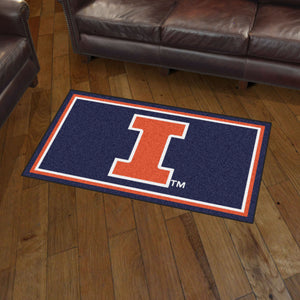 Illinois Fighting Illini Plush Rug - 3'x5'