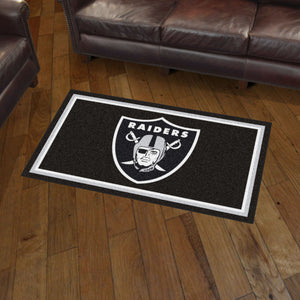 Oakland Raiders Football Rug