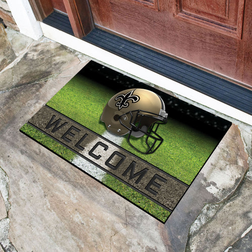 New Orleans Saints Crumb Rubber Door Mat - 18