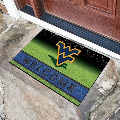 West Virginia Mountaineers Crumb Rubber Door Mat - 18