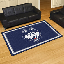 Connecticut Huskies Plush Rug 5'x8'