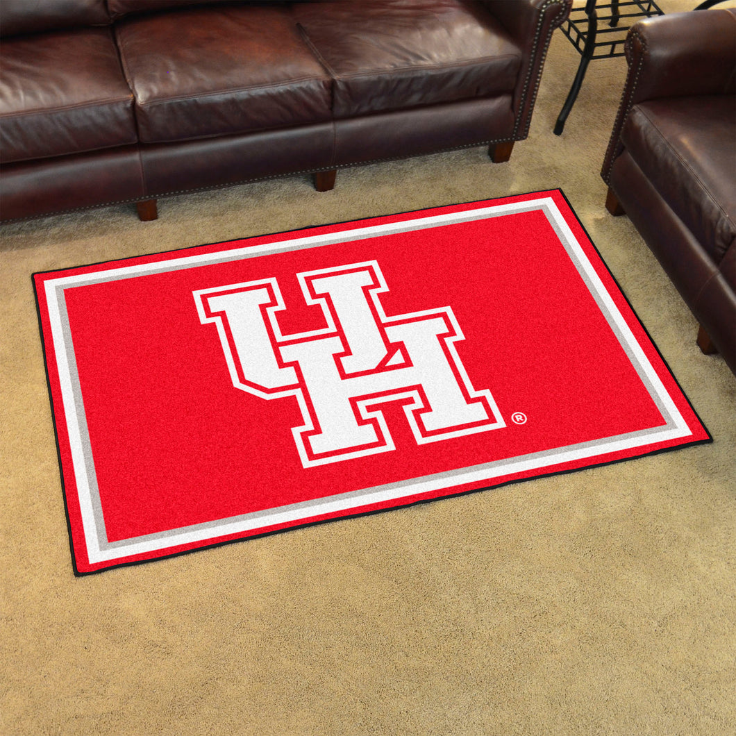 Houston Cougars Plush Rug 5'x8'