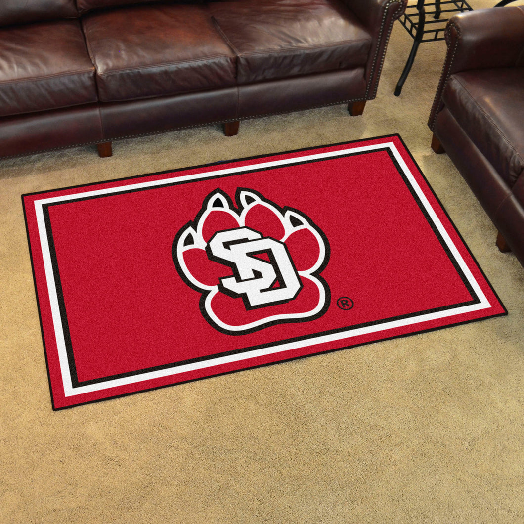 South Dakota Jackrabbits Plush Rug 4'x6'