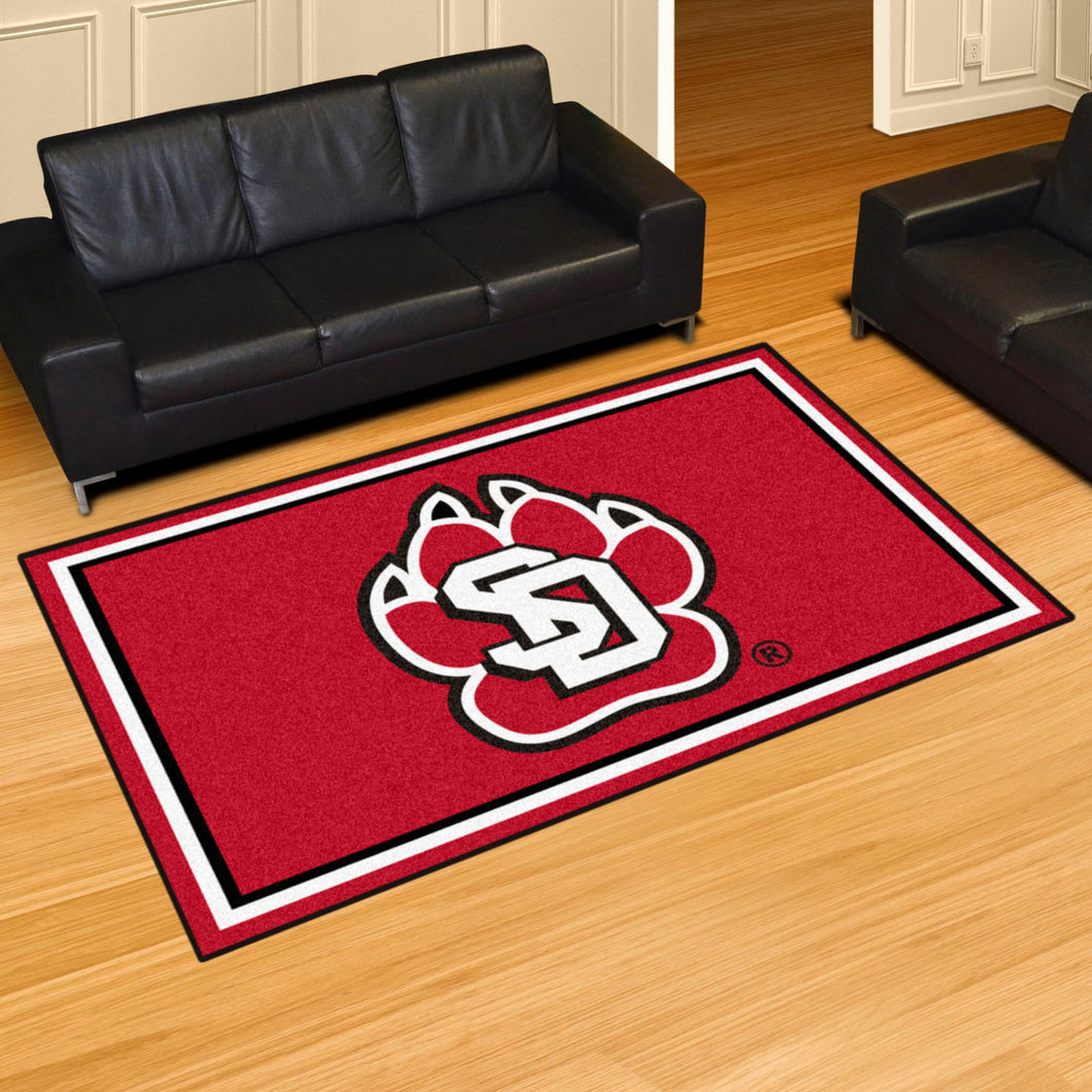 South Dakota Jackrabbits Plush Rug 5'x8'