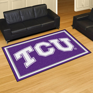 TCU Horned Frogs Plush Rug 5'x8'