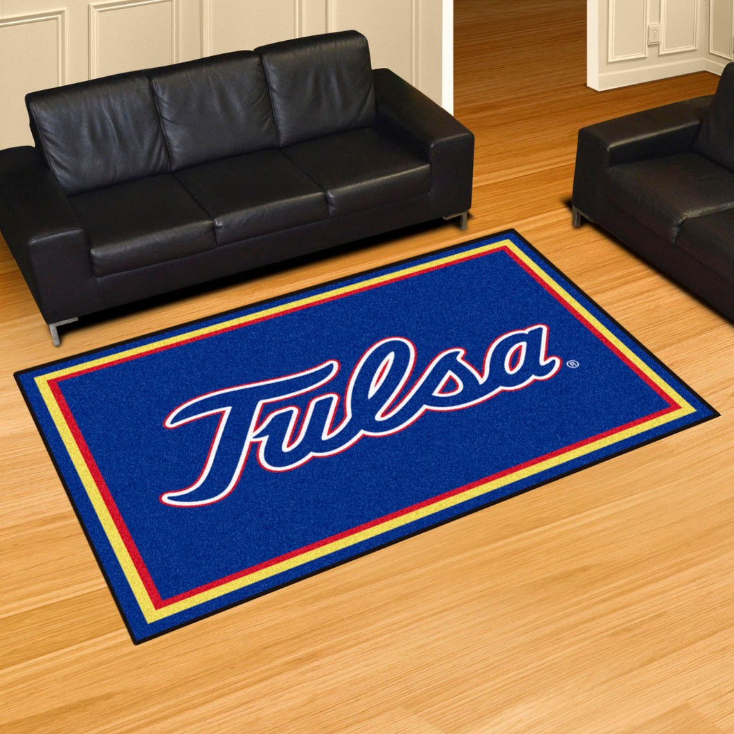 Tulsa Golden Hurricane Plush Rug 5'x8'