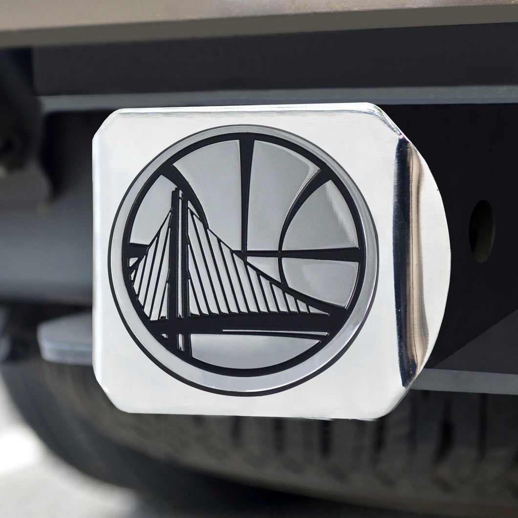 Golden State Warriors Chrome Hitch Cover 