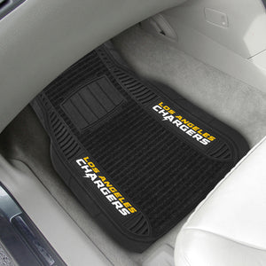 Los Angeles Chargers 2-piece Deluxe Car Mat Set 21"x27"
