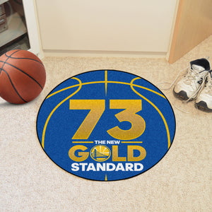 Golden State Warriors 73 Wins Basketball Mat - 27"