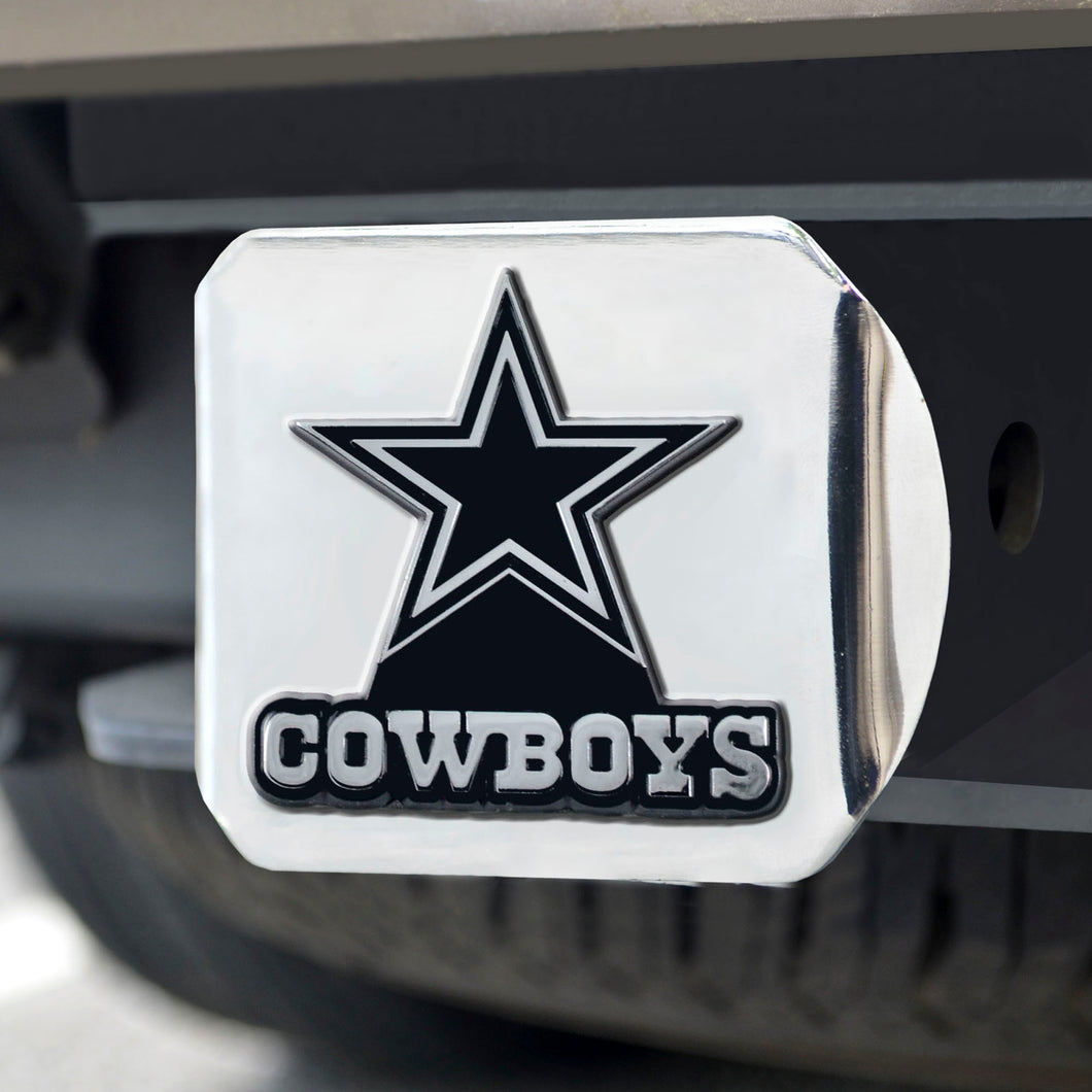 Dallas Cowboys Chrome Emblem on Chrome Hitch Cover 
