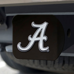 Alabama Crimson Tide Chrome Emblem On Black Hitch Cover