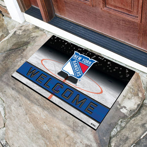 New York Rangers Crumb Rubber Door Mat - 18"x30"