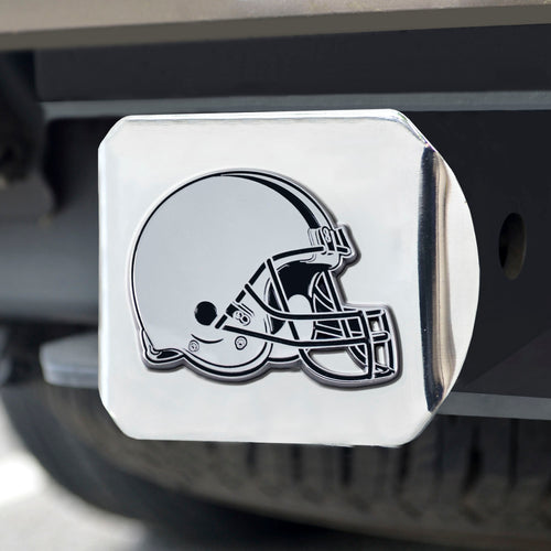 Cleveland Browns Chrome Emblem on Chrome Hitch Cover 