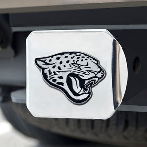 Jacksonville Jaguars Chrome Emblem on Chrome Hitch Cover 