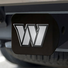 Washington Commanders Chrome Emblem On Black Hitch Cover