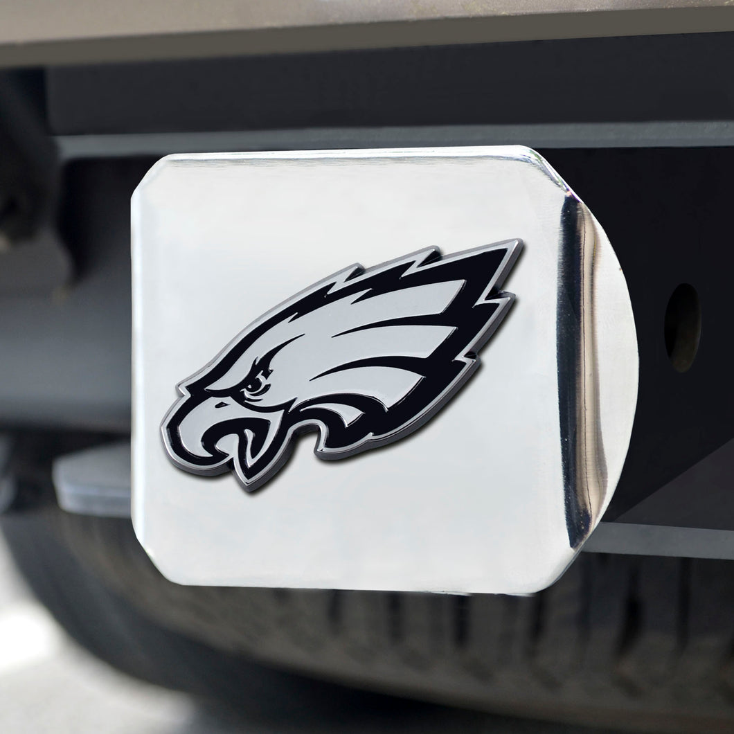 Philadelphia Eagles Chrome Emblem on Chrome Hitch Cover 