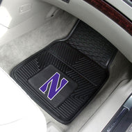Northwestern Wildcats 2 Piece Vinyl Car Mats - 18"x27"