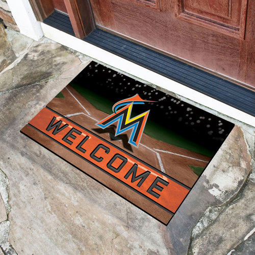 Miami Marlins Crumb Rubber Door Mat - 18