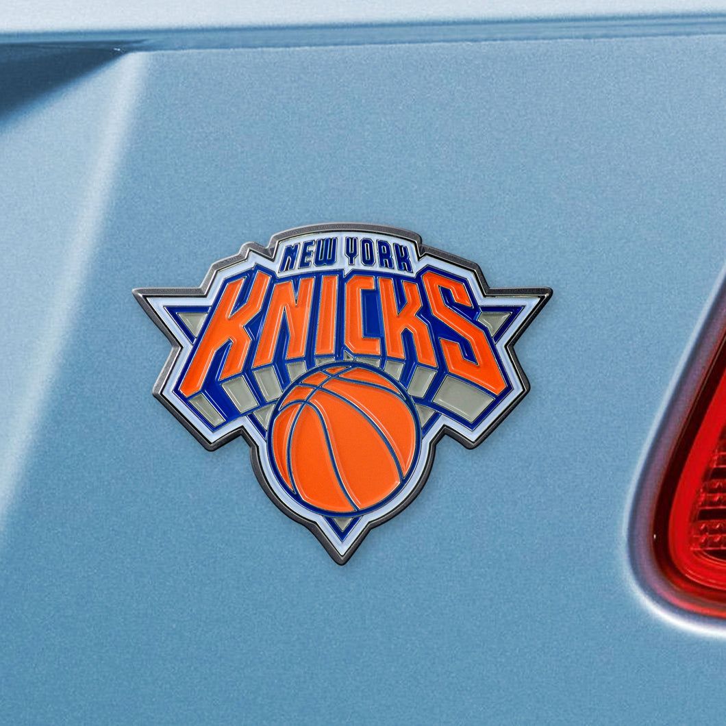New York Knicks Color Chrome Auto Emblem