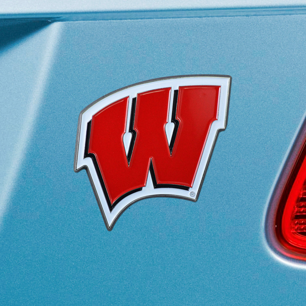 Wisconsin Badgers Color Chrome Auto Emblem
