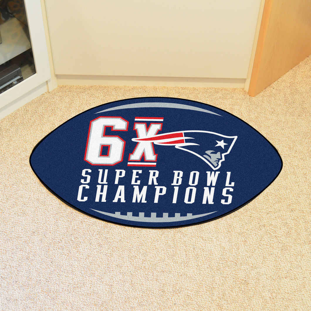 New England Patriots 6X SB Champs Football Mat - 21