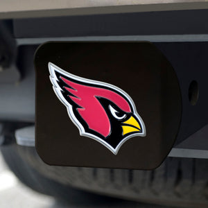 Arizona Cardinals Color Emblem On Black Hitch Cover