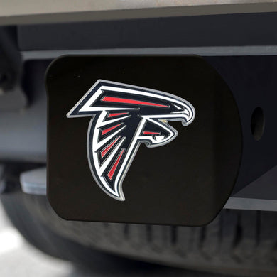 Atlanta Falcons Color Emblem On Black Hitch Cover